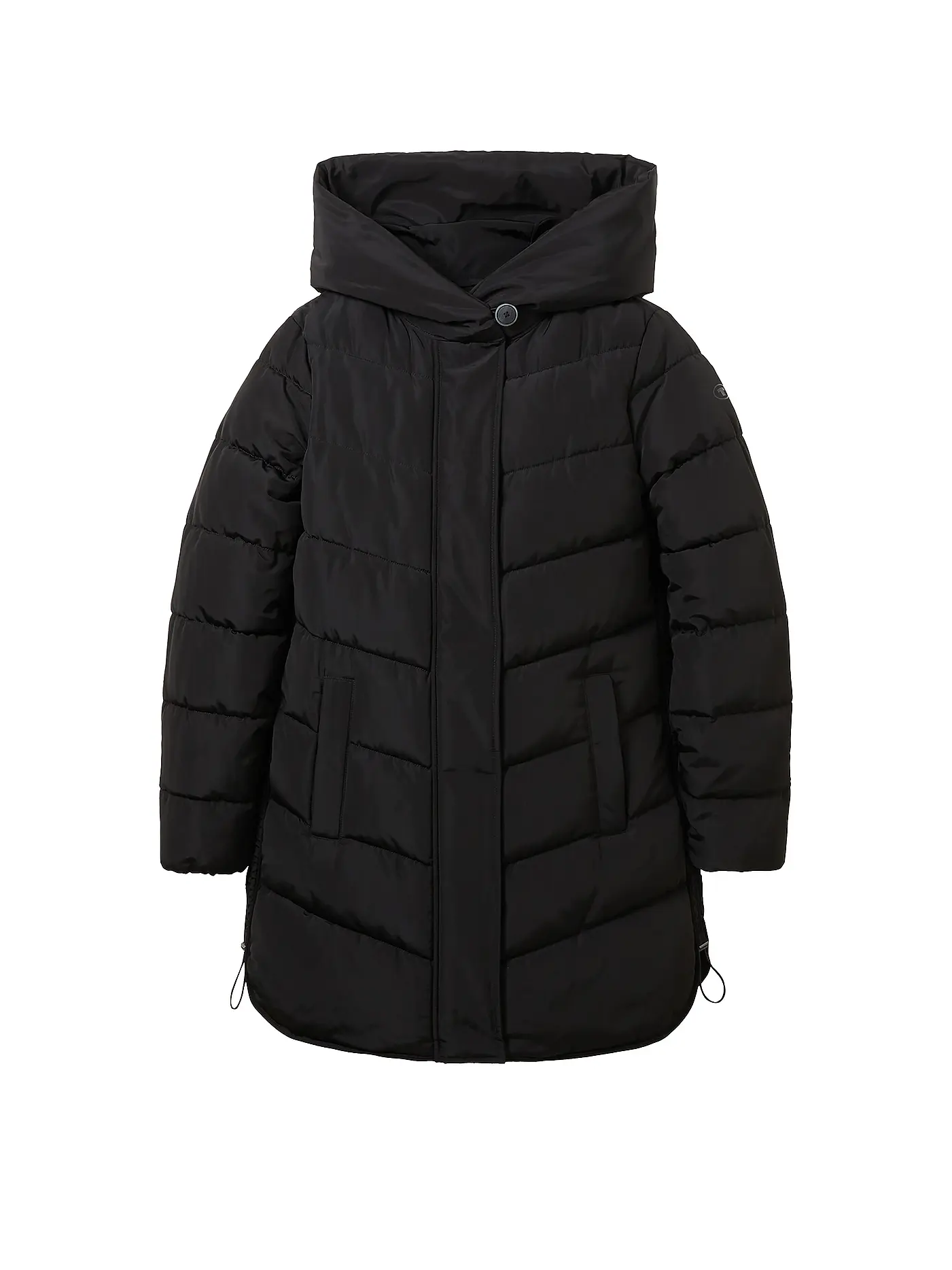 TOM TAILOR | Steppmantel | schwarz